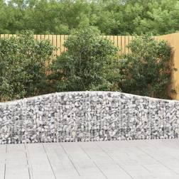vidaXL Cesti Gabbioni Ad Arco 9 pz 400x30x60/80 cm Ferro Zincato