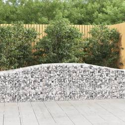 vidaXL Cesti Gabbioni Ad Arco 8 pz 400x50x60/80 cm Ferro Zincato