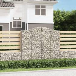 vidaXL Cesti Gabbioni Ad Arco 5 Pz 200x30x180/200 cm Ferro Zincato