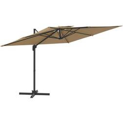 vidaXL Parasol Cantilever À Double Toit Taupe 300x300 cm