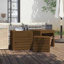 vidaXL 3-tlg. Gartenbox-set Honigbraun