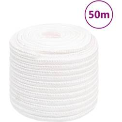 vidaXL white, 16 mm/ 50 m Marine Rope Dock Coil Boat Line Polypropylene Rope Multi Sizes Multi Colours