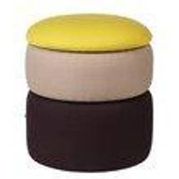 Broste Copenhagen Pond yellow/beige/dark Pouffe