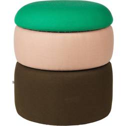 Broste Copenhagen Pond green/pink/coffee Pouffe