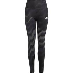 Adidas Dance Aeroready High-Waisted Printed Legging - Grey Five/Grey Six/Carbon/Black