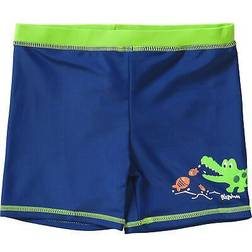 Playshoes Bermudas 'Krokodil' - Azul Real/Verde Neón/Naranja Pastel