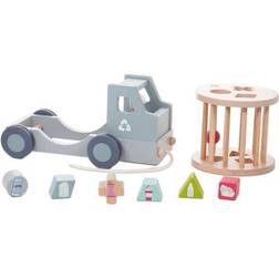 EverEarth Nachzieh Recycling Truck Pastell