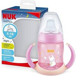 Nuk First Choice Sippy Cup Night 6-18 Months 150 ml Glow in The Dark Handles & Orthodontic Silicone Spout Leak-Proof Anti-Colic