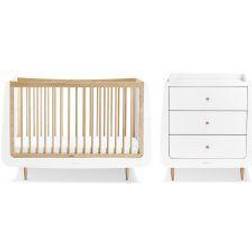 SnuzKot Skandi 2 Piece Nursery Furniture Set Natural