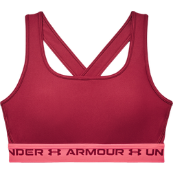 Under Armour Women's Crossback Mid Sports Bra - Black/Rose