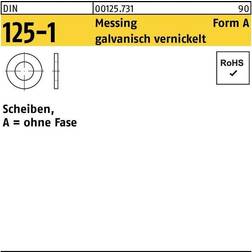 Zubehör, Unterlegscheibe DIN 125-1 Form A x0,8 vernickelt