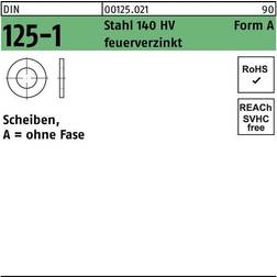 Sonstige Unterlegscheibe DIN 125-1 Form A 6,4 x12 x1,6 HV feuerverzinkt