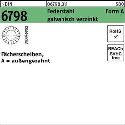 Fächerscheibe DIN 6798 Form A A 17