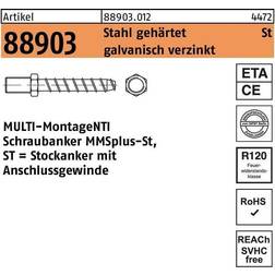Heco Multi-Monti Betonskrue 10 x 10 x 75 mm 25 stk 25stk