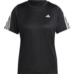 adidas Run Icons 3-Stripes Low Carbon Running T-shirt - Black