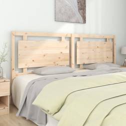 vidaXL De Cama Madera Maciza De Pino 205.5x4x100 cm - Marrón Cabecero