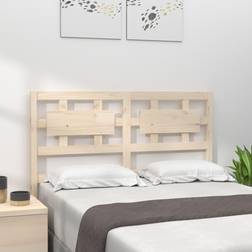 vidaXL 125.5x4x100 Solid Wood Pine Brown Headboard