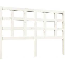 vidaXL 140,5x4x100 massivt fyrretræ hvid Sengegavl