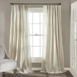 Lush Decor Rosalie Ivory Window Curtain 54 x 120 Pieces