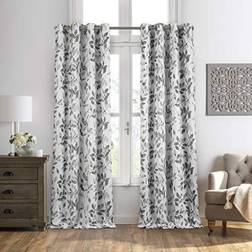 Elrene Botanical Print Blackout Window Curtain Panel 52 W x 84 L
