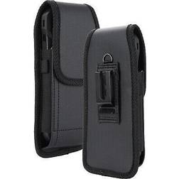 Black Vegan Leather Case Pouch Belt Loop Clip for Samsung Galaxy Z Fold 4 3 2 5G