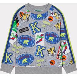 Kenzo Kids Boys Grey Cotton Logo Sweatshirt Grey year