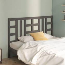 vidaXL grey, 166 Solid Pine Bed Bed Headboard