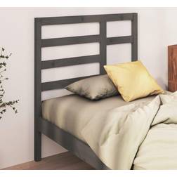 vidaXL grey, 81 Solid Wood Pine Bed Headboard