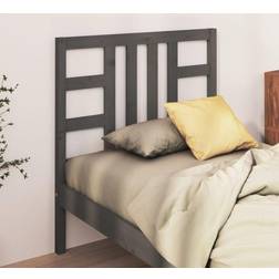 vidaXL Per Letto Grigia 106x4x100 cm Legno Massello Di Pino Testiera