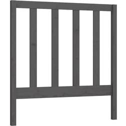 vidaXL grey, 81 Solid Pine Bed Headboard