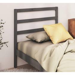 vidaXL grey, 106 Solid Wood Pine Bed Headboard