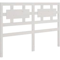 vidaXL Vit 140,5 x 4 x 100 cm Massiv Furu Sänggavel