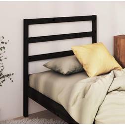 vidaXL black, 81 Solid Pine Bed Headboard