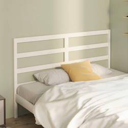 vidaXL Meuble de Chambre à Coucher Accessoire de Lit Double Tête de Cadre de Lit Intérieur Blanc 146x4x100 cm Bois Massif de Pin Tête de lit