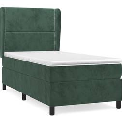 vidaXL dark green, 100 nails Box Spring Bed