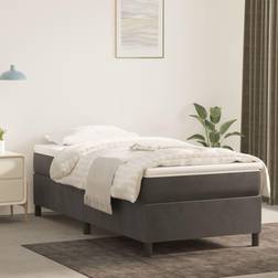 vidaXL dark grey, 35 single Box Spring Bed Frame