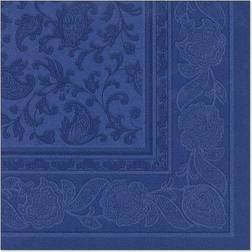 Papstar 11665 50 Serviettes ROYAL Collection 1/4-fold 40 cm x 40 cm, Dark Blue With Ornamental Design