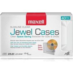 Maxell CD-365 Slimline Jewel Cases 40 pack