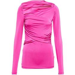 Victoria Beckham Jersey Wrap Top - Pink