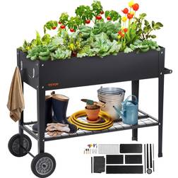 VEVOR Raised Garden Bed 42.5 x 19.5 x 31.5 inch Galvanized Metal Planter Box