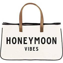 Creative Brands SB Design Studio 100-Percent Cotton Large Canvas Tote Bag, Honeymoon Vibes, L