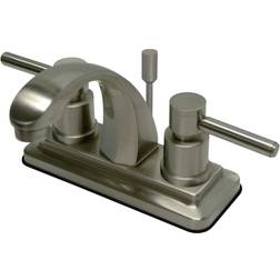 Kingston Brass KS4648DL Two Handle 4 in. Centerset Lavatory Faucet Níquel Cepillado