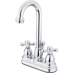 Kingston Brass KB3611AX 4 in Centerset Bathroom Faucet Polished Chro Polished Chrome