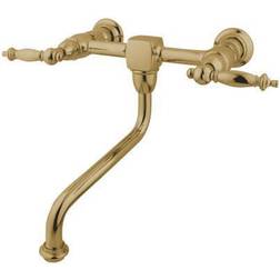 Kingston Brass KS1212TL Heritage Wall Mount Bathroom Faucet Polished