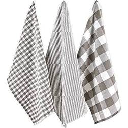 DII Gingham Set Kitchen Towel Gray, White