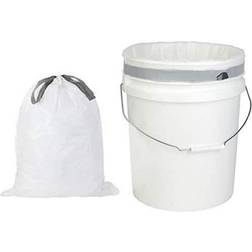 Plasticplace 5 gallon drawstring trash bags