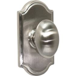 Julienne Privacy Door Knob Set with Premiere Rosette, Satin Nickel