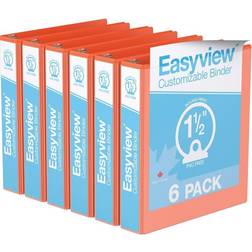 Davis Group Easyview Premium 1 3-Ring View Binders, 6/Pack