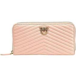 Pinko women's wallet ryder zip around sheep nappa chevron colour