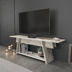 Decorotika White Marble Effect TV Bench